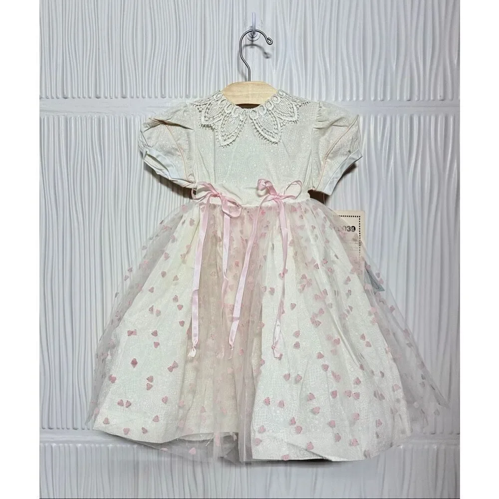 NWT Daisy Kingdom Vintage Girls Dress -2T- DEADSTOCK Collectors - made in USA